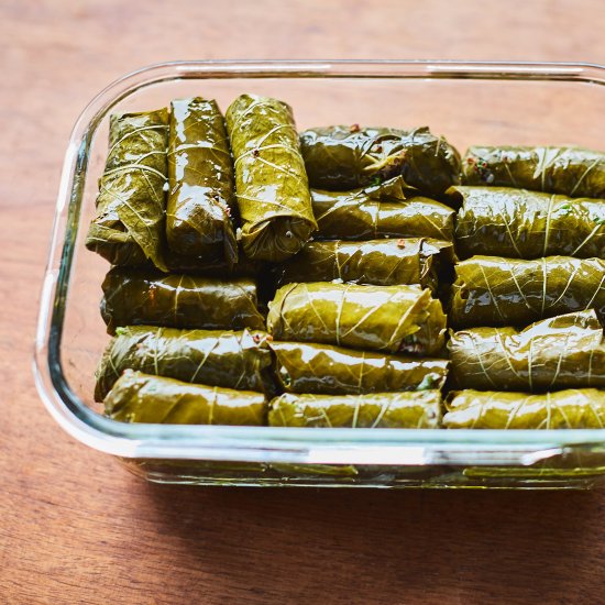 Lemony Quinoa Dolmas