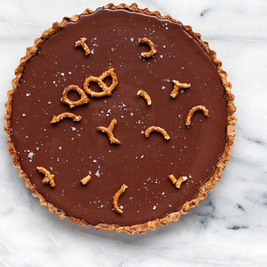 Milk Chocolate Pretzel Tart