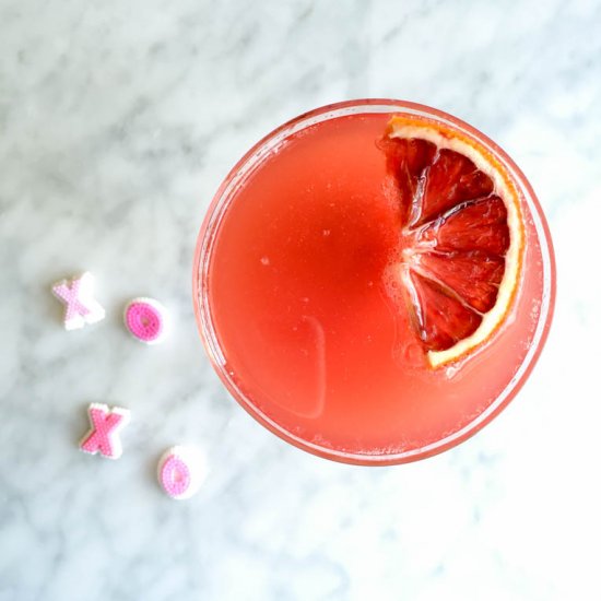 Blood Orange Sorbet Champagne Float