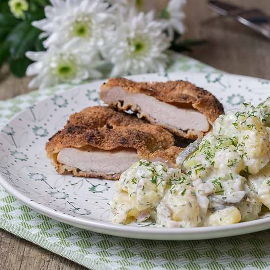 Potato Salad with Schnitzel