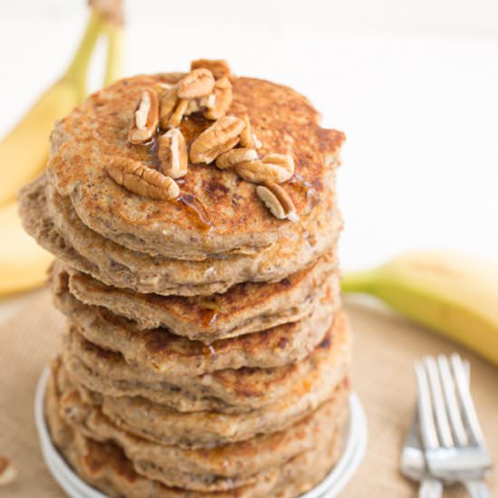 Banana Pecan Pancakes