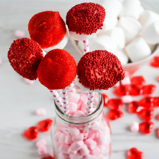 Valentine Marshmallow Pops