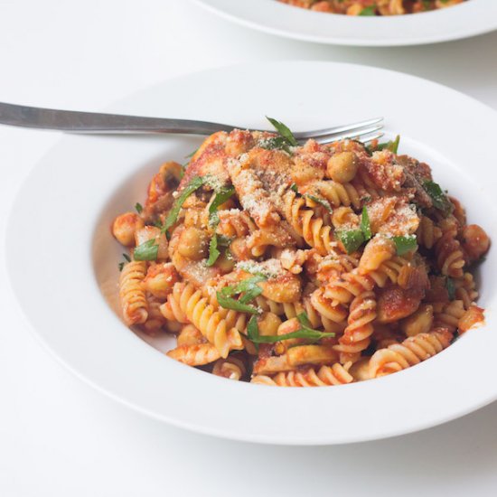 Savory Tomato Pasta with Chickpeas