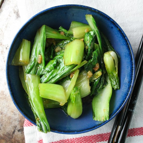 Choy Sum with Ginger and Garlic