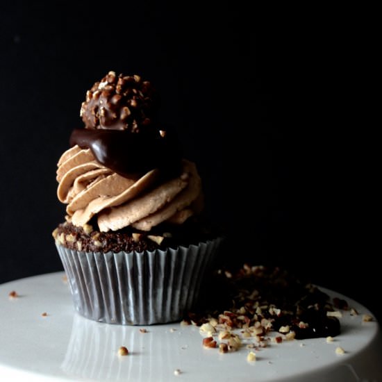 Truffle Nut Crunch Cupcakes