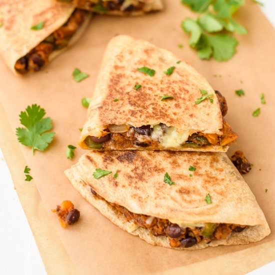 Sweet Potato Black Bean Quesadillas