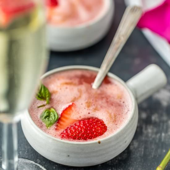 Strawberry Champagne Soup