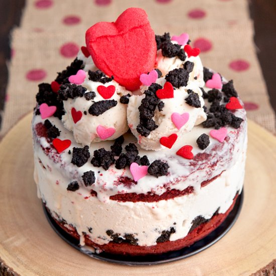 Red Velvet Ice Cream Cake