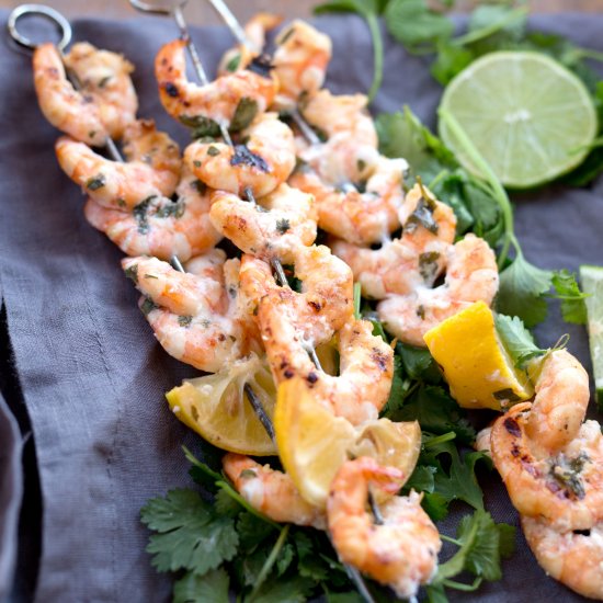 Citrus Marinated Shrimp Skewers