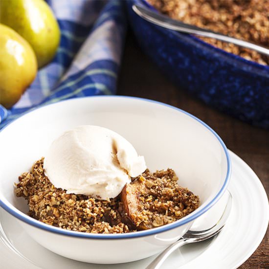 Gluten-Free Pear Ginger Crumble