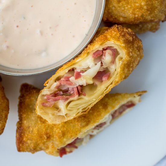 Reuben Egg Rolls