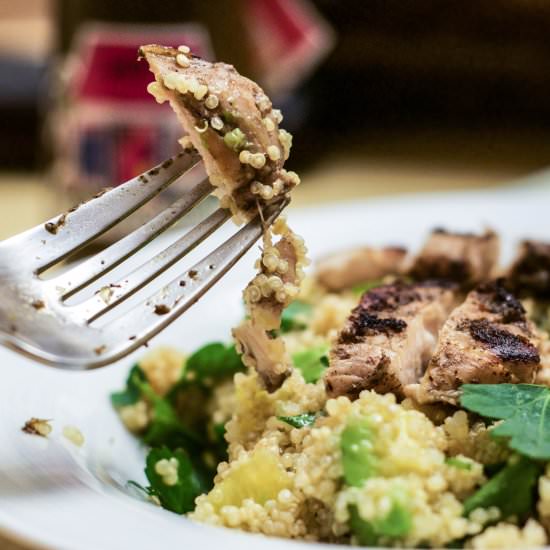 Jerk Chicken, Citrus and Quinoa Salad