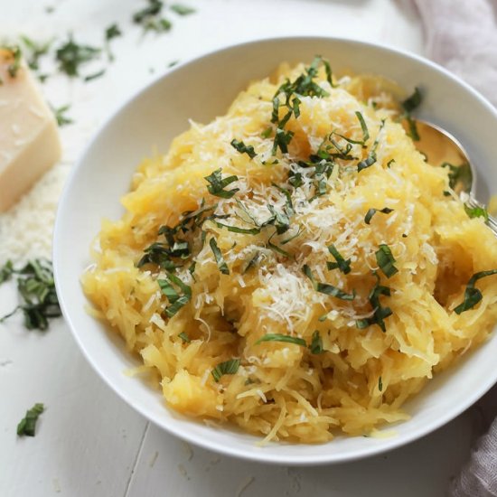 Parmesan Microwave Spaghetti Squash