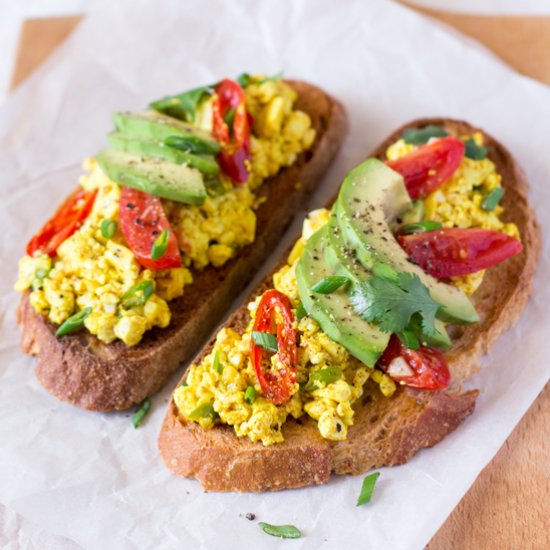 Spicy tofu scramble