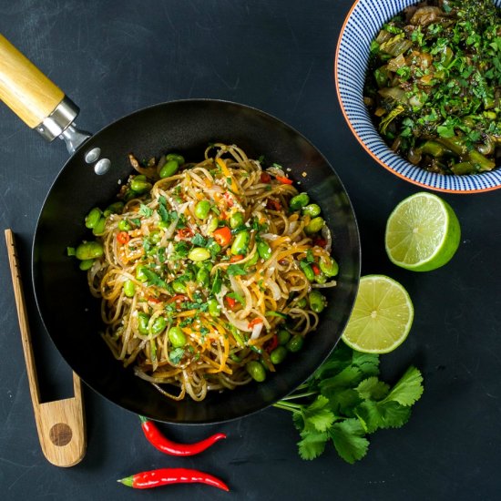 Spicy Sesame & Edamame Noodles