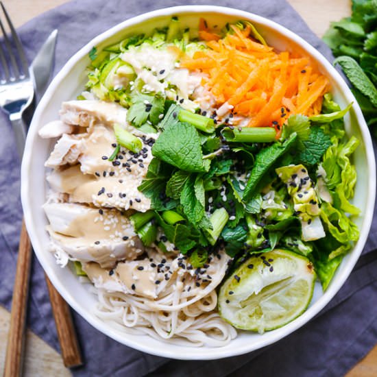 Tamari + Lime Chicken Noodle Salad