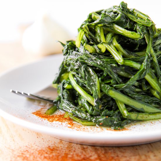 Roman sauteed dandelion greens