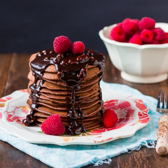 Texas Sheet Cake Pancakes