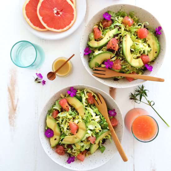 Brussels Sprout & Grapefruit Salad