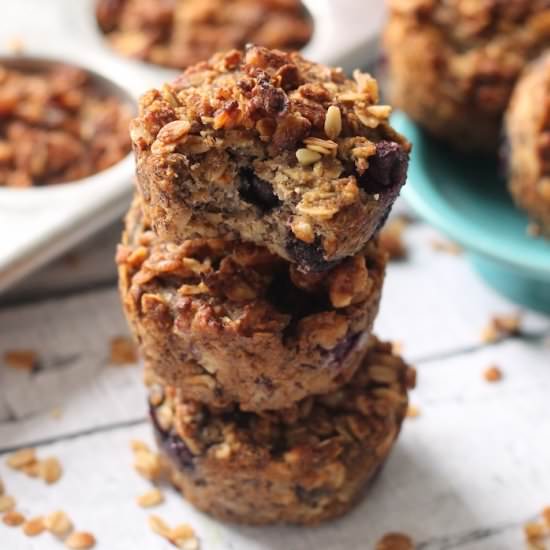 Blueberry Banana Streusel Muffins