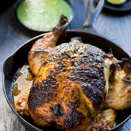 Oven Roasted Whole Tandoori Chicken