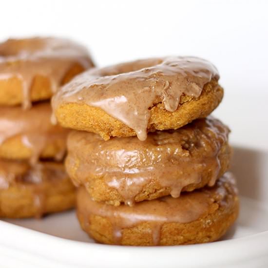 Pumpkin Donuts with Maple Glaze