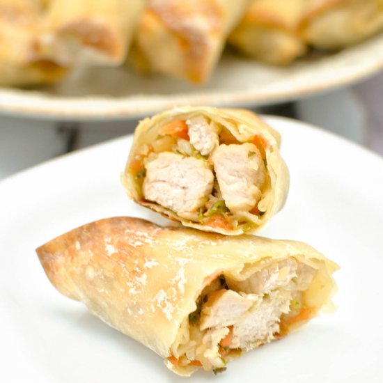 Pork and Vegetable Baked Egg Rolls