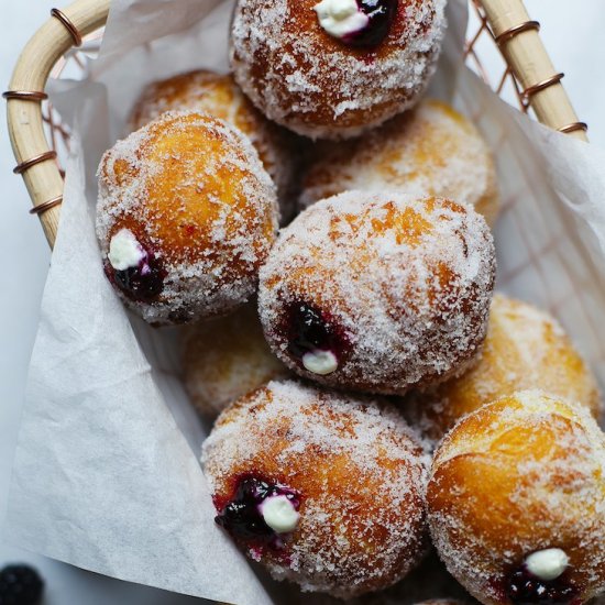 Blackberry Jam & Goat Cheese Donuts