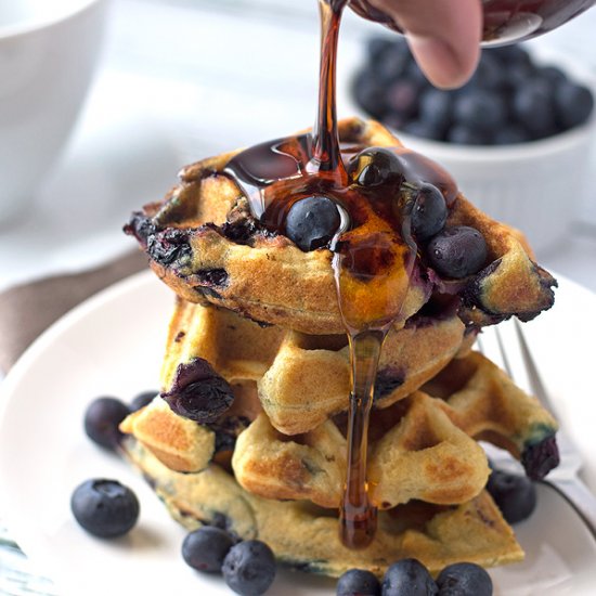 Blueberry Ricotta Waffles