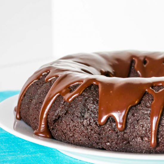 Double Chocolate Glazed Donut Cake