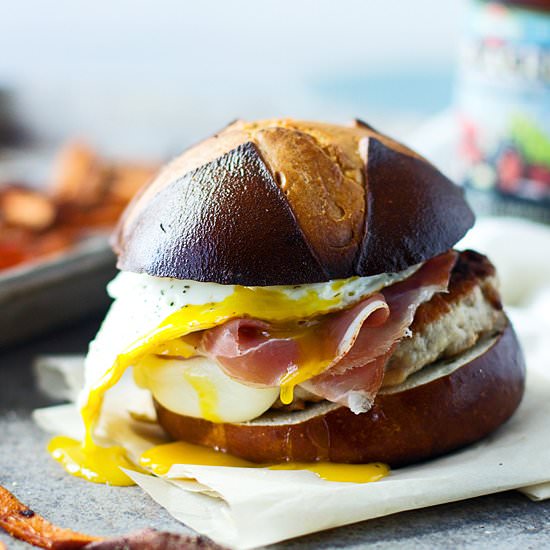 Croque Madame Chicken Burgers