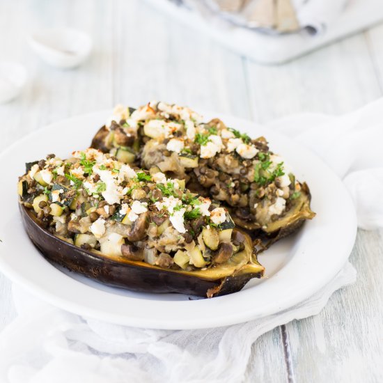 Vegetable Stuffed Eggplant