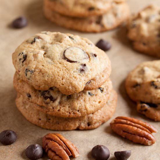 pecan raisin chocolate chip cookies