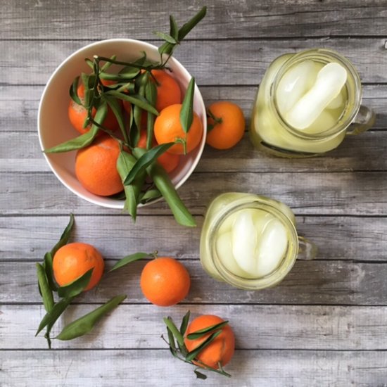 Iced Green Tea With Tangerine Syrup