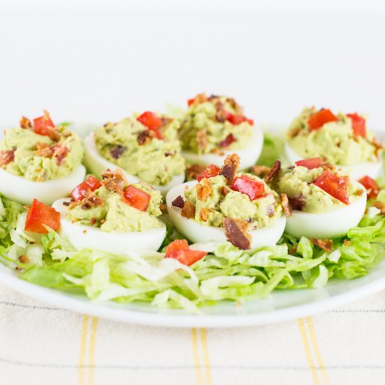 Avocado BLT Deviled Eggs