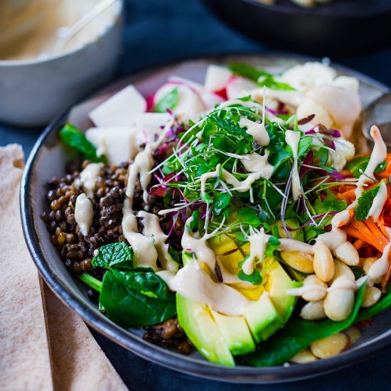 Minted Lentil Veggie Bowl