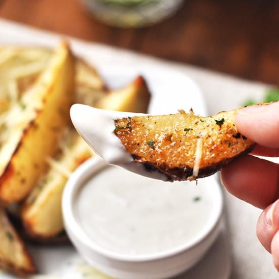 Baked Parmesan Ranch Potato Wedges