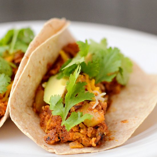 Soy Chorizo Breakfast Tacos