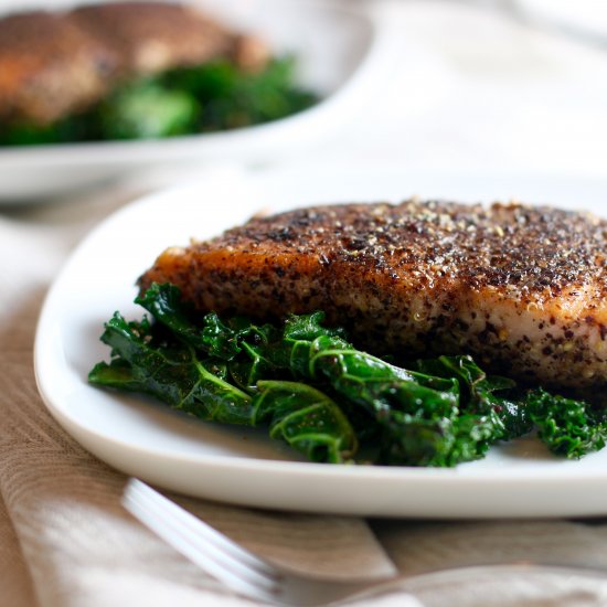 Sumac Cumin Crusted Salmon