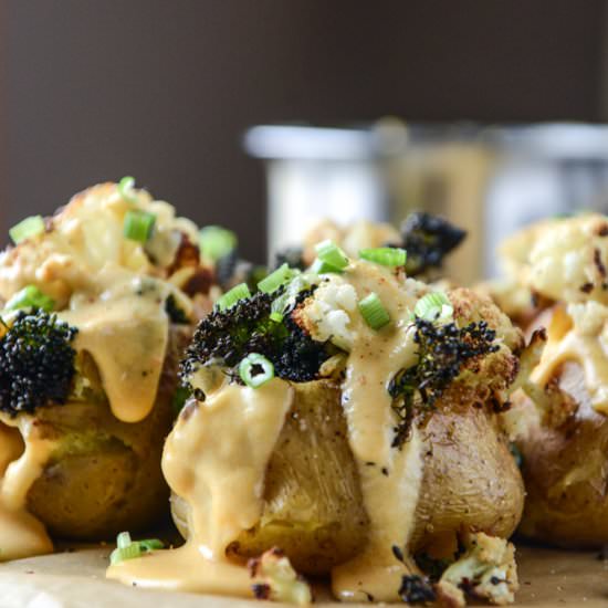 Cheesy Veggie Stuffed Potatoes