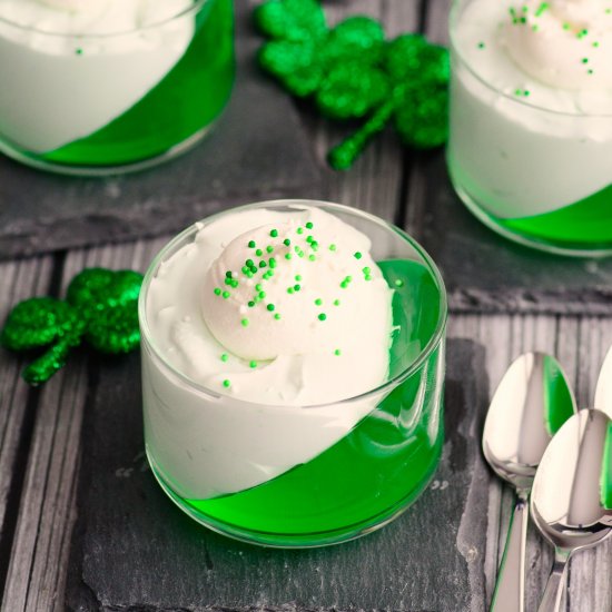 St. Patrick’s Day Jell-o Parfait