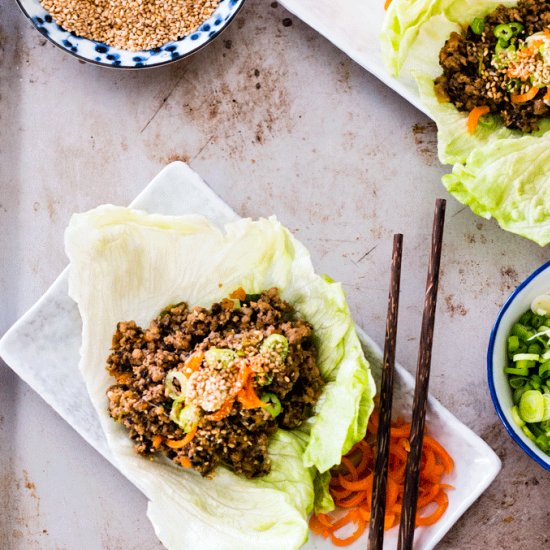 Pork and Vegetable San Choy Bow