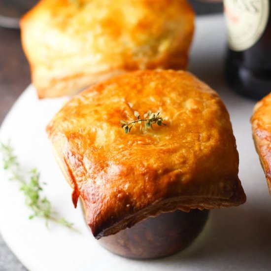 Irish Stout Mason Jar Beef Pot Pies