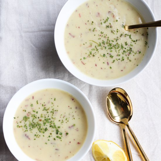 Vegan Potato Soup with Coconut Milk