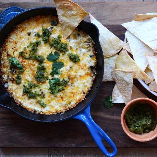 Roasted Poblano Queso Fundido