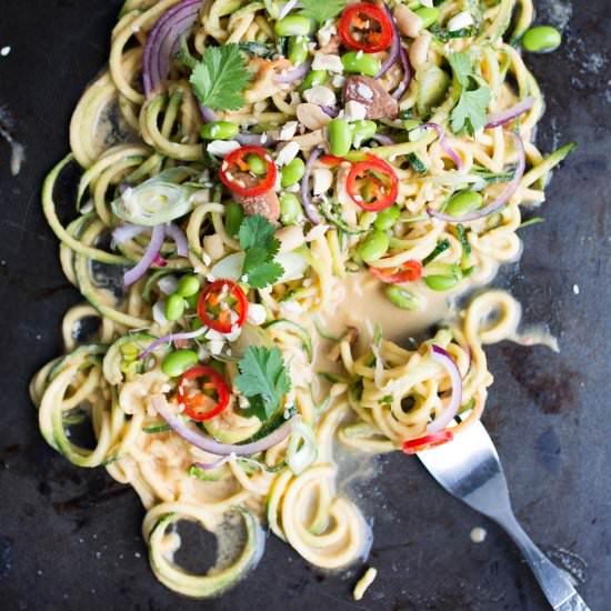 Thai Style Zucchini Noodle Salad