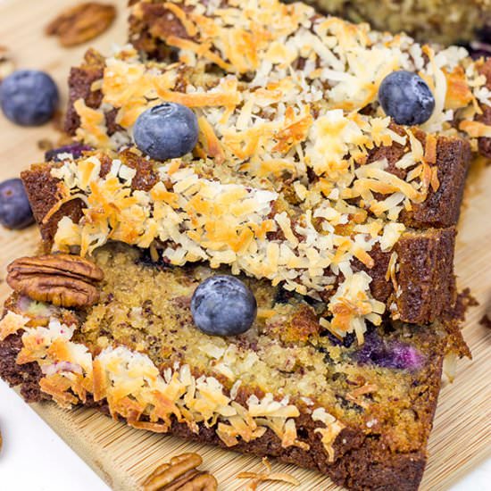 Blueberry Coconut Banana Bread