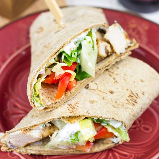 Garam Masala Chicken Wraps