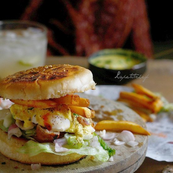 Poached Egg Burger