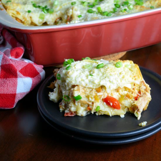 Green Chile Chicken Lasagna